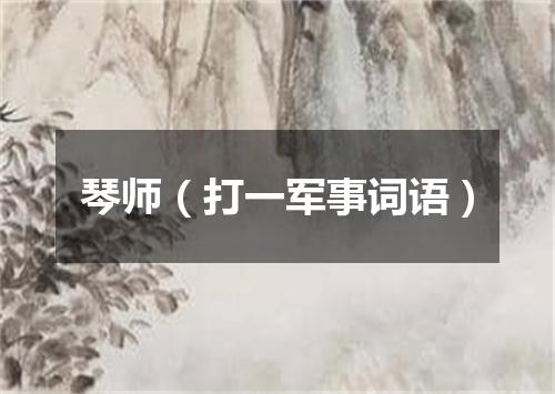 琴师（打一军事词语）