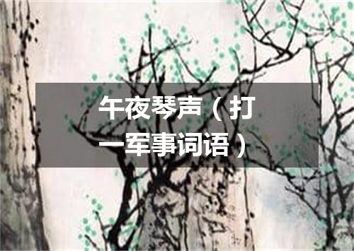 午夜琴声（打一军事词语）