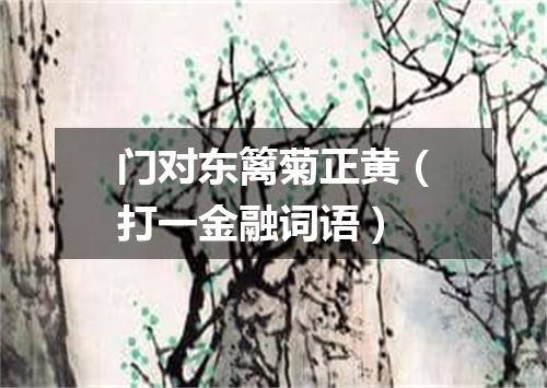 门对东篱菊正黄（打一金融词语）