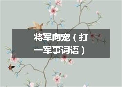 将军向宠（打一军事词语）