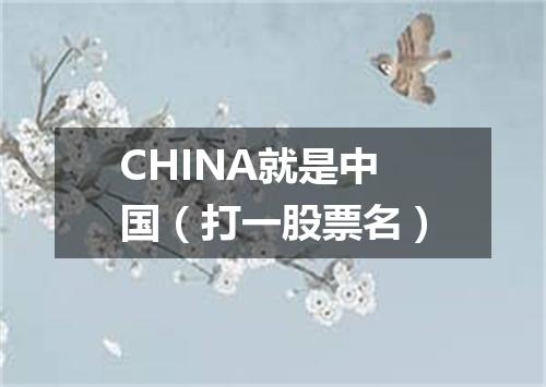 CHINA就是中国（打一股票名）