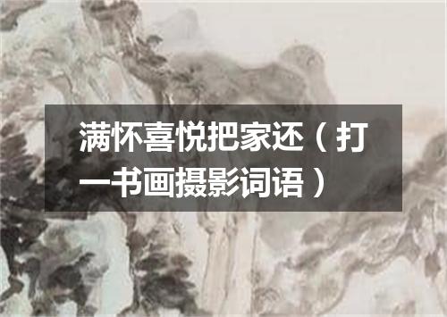 满怀喜悦把家还（打一书画摄影词语）