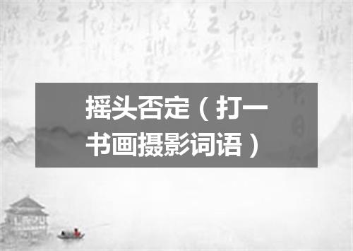 摇头否定（打一书画摄影词语）