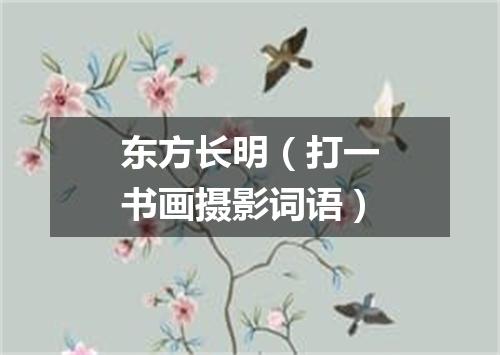 东方长明（打一书画摄影词语）