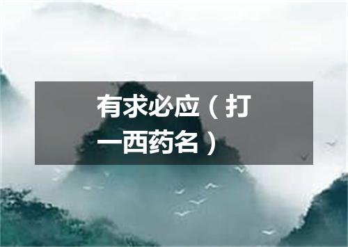 有求必应（打一西药名）