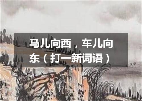 马儿向西，车儿向东（打一新词语）