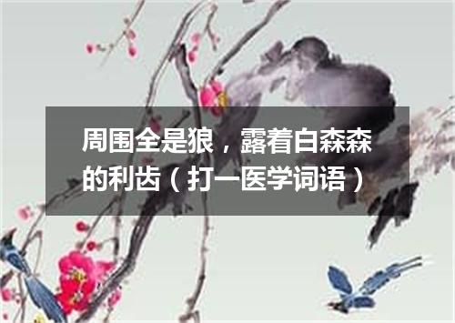 周围全是狼，露着白森森的利齿（打一医学词语）