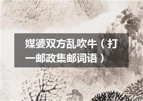 媒婆双方乱吹牛（打一邮政集邮词语）