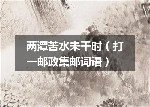 两潭苦水未干时（打一邮政集邮词语）