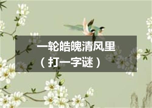 一轮皓魄清风里（打一字谜）