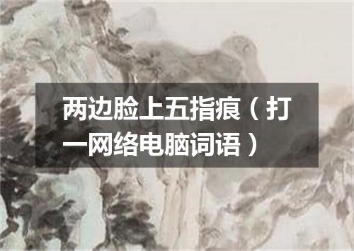 两边脸上五指痕（打一网络电脑词语）