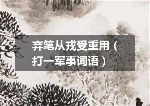 弃笔从戎受重用（打一军事词语）