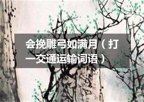 会挽雕弓如满月（打一交通运输词语）