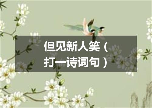 但见新人笑（打一诗词句）