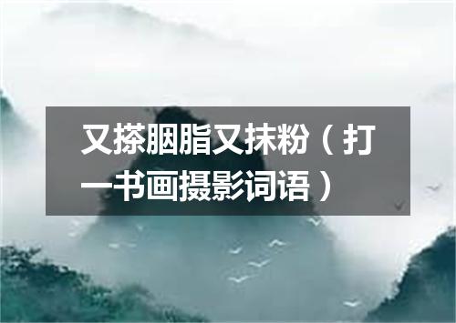 又搽胭脂又抹粉（打一书画摄影词语）