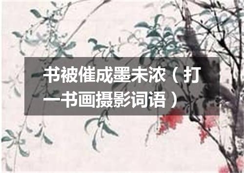 书被催成墨未浓（打一书画摄影词语）