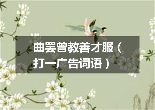 曲罢曾教善才服（打一广告词语）