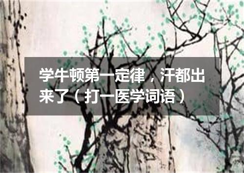 学牛顿第一定律，汗都出来了（打一医学词语）