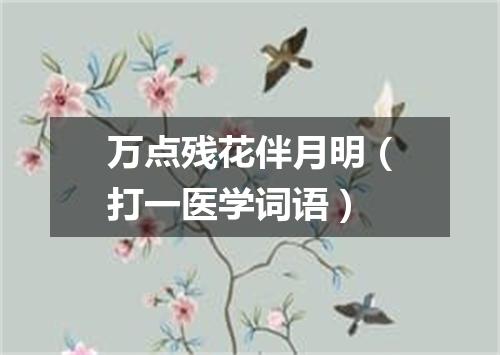 万点残花伴月明（打一医学词语）