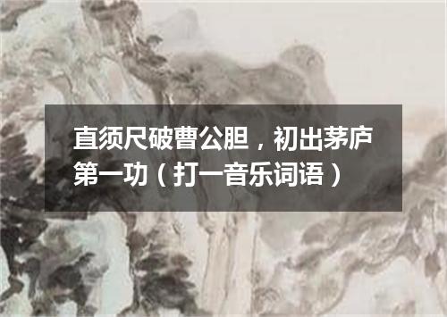 直须尺破曹公胆，初出茅庐第一功（打一音乐词语）