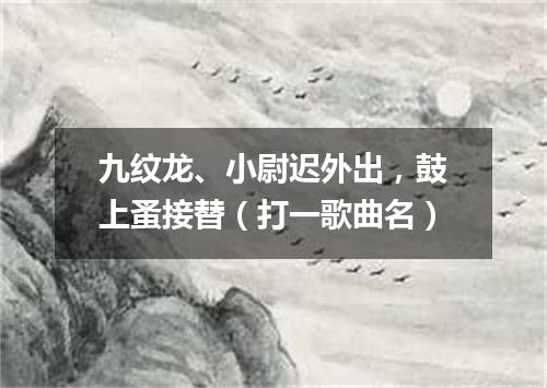 九纹龙、小尉迟外出，鼓上蚤接替（打一歌曲名）