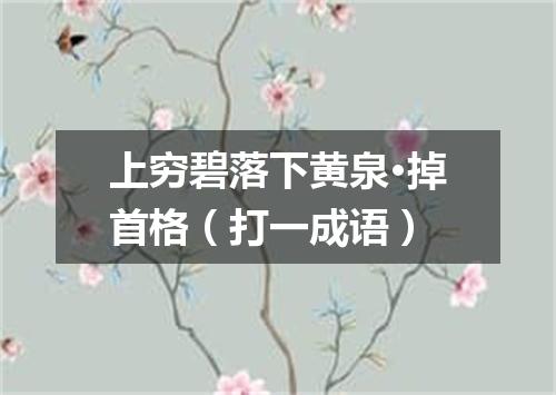 上穷碧落下黄泉·掉首格（打一成语）