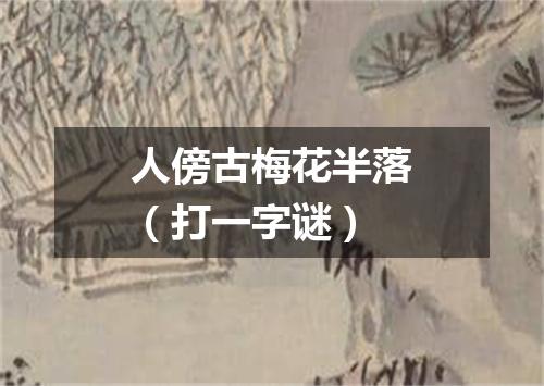 人傍古梅花半落（打一字谜）