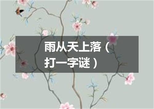 雨从天上落（打一字谜）