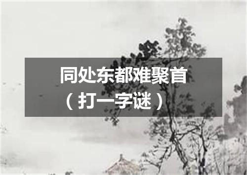 同处东都难聚首（打一字谜）