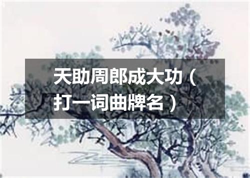 天助周郎成大功（打一词曲牌名）