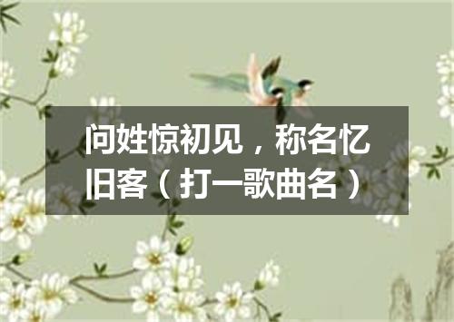 问姓惊初见，称名忆旧客（打一歌曲名）