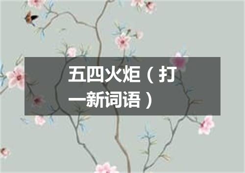 五四火炬（打一新词语）