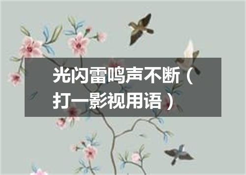 光闪雷鸣声不断（打一影视用语）