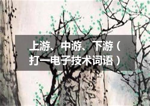 上游、中游、下游（打一电子技术词语）