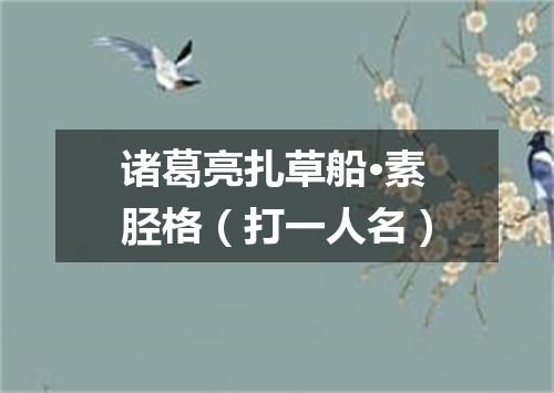 诸葛亮扎草船·素胫格（打一人名）