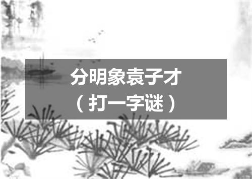 分明象袁子才（打一字谜）