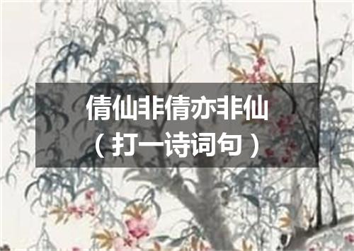 倩仙非倩亦非仙（打一诗词句）