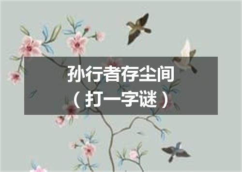 孙行者存尘间（打一字谜）