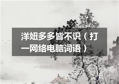 洋妞多多皆不识（打一网络电脑词语）