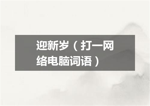 迎新岁（打一网络电脑词语）