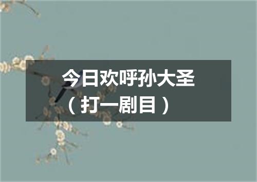 今日欢呼孙大圣（打一剧目）