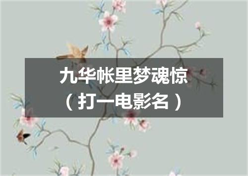 九华帐里梦魂惊（打一电影名）