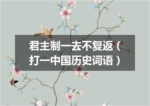 君主制一去不复返（打一中国历史词语）