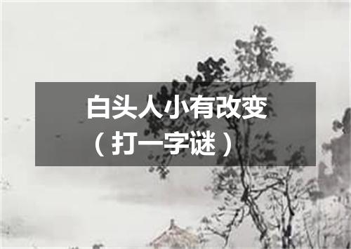 白头人小有改变（打一字谜）