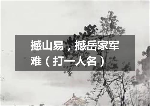 撼山易，撼岳家军难（打一人名）