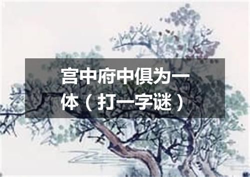 宫中府中俱为一体（打一字谜）