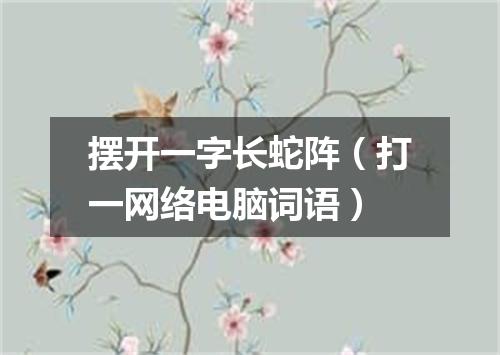 摆开一字长蛇阵（打一网络电脑词语）