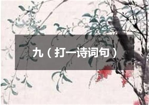 九（打一诗词句）