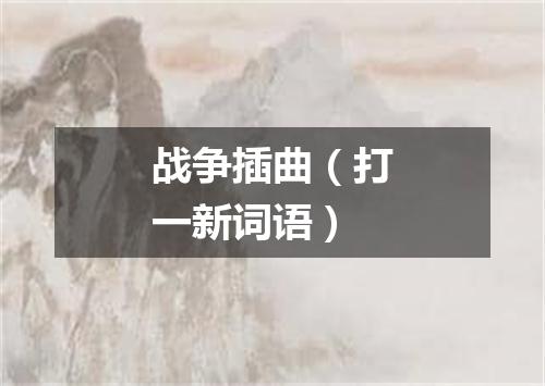 战争插曲（打一新词语）