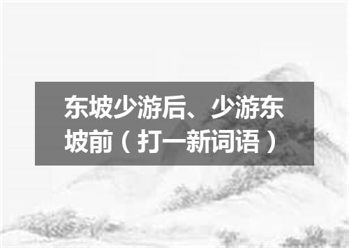 东坡少游后、少游东坡前（打一新词语）